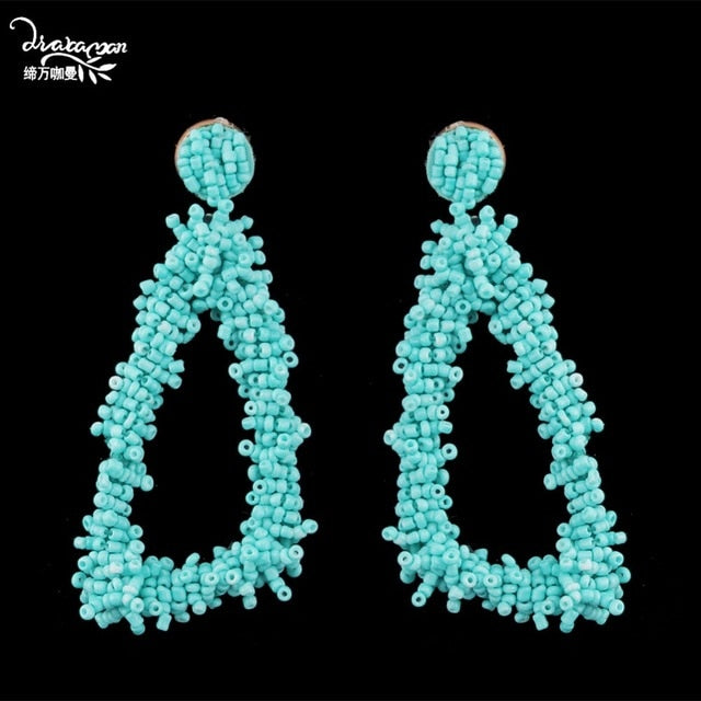 Boho Ethnic Large Tassel Fringe Earrings 2019 Handmade Big Beads Statement Earrings Party Dangle Drop Earrings Gift - eZthings USA WE SORT ALL THE CRAZIEST GADGETS, GIZMOS, TOYS & TECHNOLOGY, SO YOU DON'T HAVE TO.