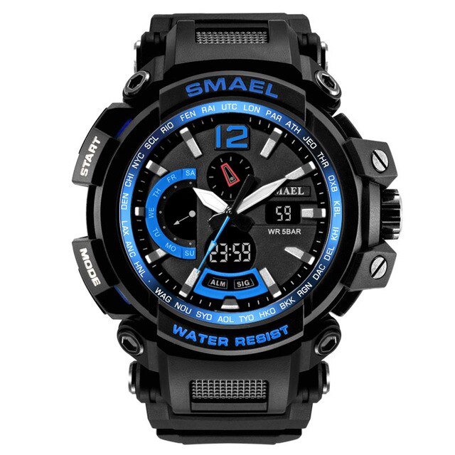 SMAEL 1702 Top Brand Luxury Sport Watch Men Digital Watches 5Bar Waterproof Military Dual Display Wristwatches Relogio Masculino - eZthings USA WE SORT ALL THE CRAZIEST GADGETS, GIZMOS, TOYS & TECHNOLOGY, SO YOU DON'T HAVE TO.
