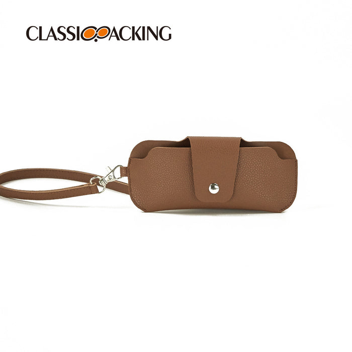 Fashion PVC Double-Sided Leather Glasses Protective Case Portable Leather Mirror Clip Hanging Neck Glasses Bag Anti-Lost Glasses Protective Case - eZthings USA WE SORT ALL THE CRAZIEST GADGETS, GIZMOS, TOYS & TECHNOLOGY, SO YOU DON'T HAVE TO.