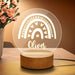 Custom Name Rainbow Baby Night Light Personalized Acrylic Nursery Decor Lamp