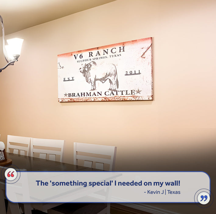 Brahman Cattle Sign - eZthings USA WE SORT ALL THE CRAZIEST GADGETS, GIZMOS, TOYS & TECHNOLOGY, SO YOU DON'T HAVE TO.
