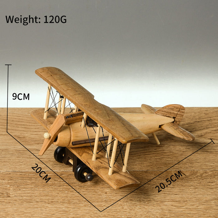 Retro Wooden Aircraft Ornaments Creative Home Desktop Aircraft Model Decorative Ornaments Wooden Crafts - eZthings USA WE SORT ALL THE CRAZIEST GADGETS, GIZMOS, TOYS & TECHNOLOGY, SO YOU DON'T HAVE TO.