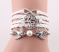 Fashion Infinity Tree flying birds charm Imitation Pearl Leather braid women wrap bracelet Bracelets & Bangles for women jewelry - eZthings USA WE SORT ALL THE CRAZIEST GADGETS, GIZMOS, TOYS & TECHNOLOGY, SO YOU DON'T HAVE TO.