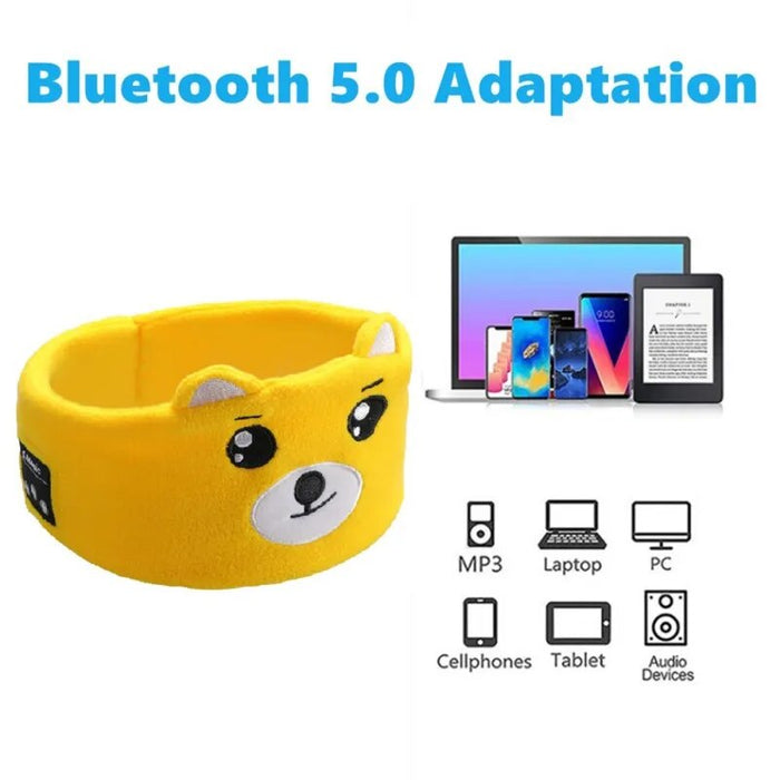 eThings Soft Elastic Comfortable Wireless Music Earphones Kids Animal Sleeping Headphones Eye Mask Bluetooth V5.0 Headphones Headband - eZthings USA WE SORT ALL THE CRAZIEST GADGETS, GIZMOS, TOYS & TECHNOLOGY, SO YOU DON'T HAVE TO.