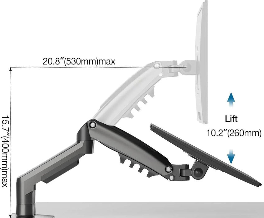 Rehisk Dual Monitor Mount for 15-32 Inch Screens - F160 - eZthings USA WE SORT ALL THE CRAZIEST GADGETS, GIZMOS, TOYS & TECHNOLOGY, SO YOU DON'T HAVE TO.