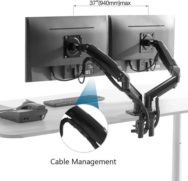 Rehisk Dual Monitor Mount for 15-32 Inch Screens - F160 - eZthings USA WE SORT ALL THE CRAZIEST GADGETS, GIZMOS, TOYS & TECHNOLOGY, SO YOU DON'T HAVE TO.