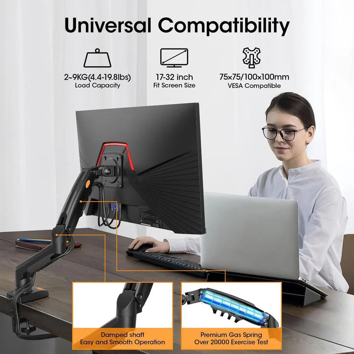 Rehisk Single Monitor Mount for 15-32 Inch Screens - F80 - eZthings USA WE SORT ALL THE CRAZIEST GADGETS, GIZMOS, TOYS & TECHNOLOGY, SO YOU DON'T HAVE TO.