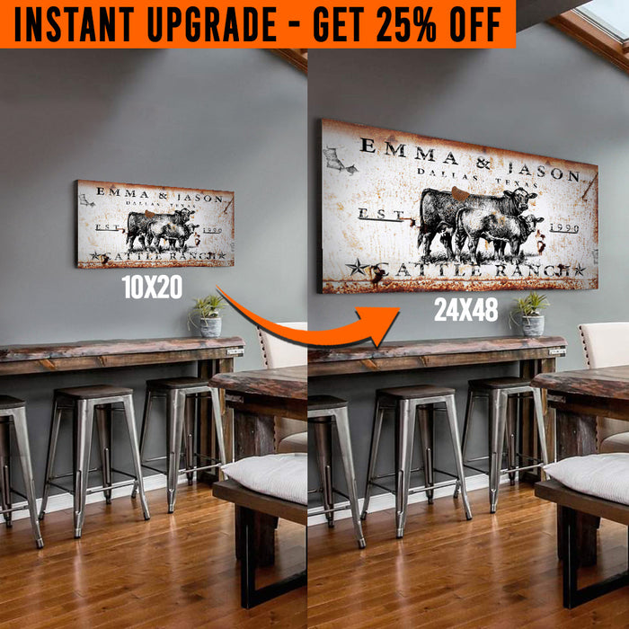 Upgrade Your 'Cattle Ranch' (Style 2) Canvas To 24x48 Inches (Free Shipping) - eZthings USA WE SORT ALL THE CRAZIEST GADGETS, GIZMOS, TOYS & TECHNOLOGY, SO YOU DON'T HAVE TO.