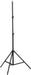 Black tripod stand on a white background