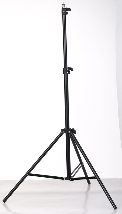 Black tripod stand on a white background