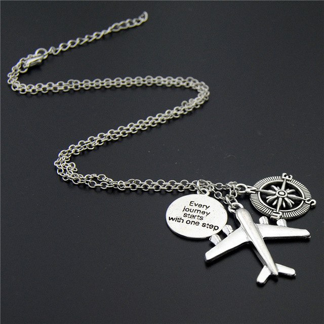 Wanderlust Passport Earth Airplane Necklaces & Pendants Silver Travling Handmade Jewelry - eZthings USA WE SORT ALL THE CRAZIEST GADGETS, GIZMOS, TOYS & TECHNOLOGY, SO YOU DON'T HAVE TO.