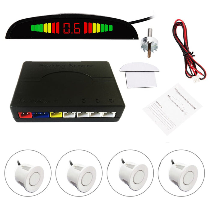 Car Auto Parktronic LED Parking Radar With 4 Parking Sensors Backup Car Parking Radar Monitor Detector System Backlight Display - eZthings USA WE SORT ALL THE CRAZIEST GADGETS, GIZMOS, TOYS & TECHNOLOGY, SO YOU DON'T HAVE TO.