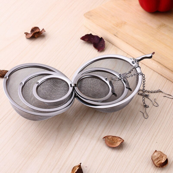 Stainless Steel Mesh Tea Infuser Strainer Creative Kitchen Pot Spice Filter Seasoning Ball Household Tea Leak Gadgets Tool - eZthings USA WE SORT ALL THE CRAZIEST GADGETS, GIZMOS, TOYS & TECHNOLOGY, SO YOU DON'T HAVE TO.
