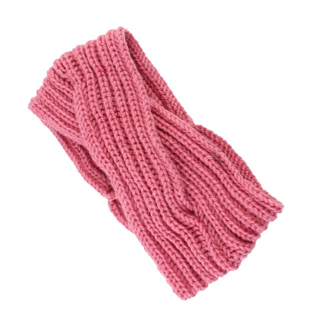 1pc Girl Cross twist warm wool hair band For women Hair accessories Fashion Handmade Crochet Knitted headband Winter Headwrap