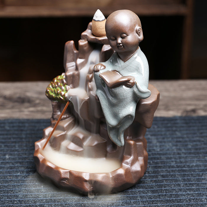 Antique Landscape Back Flow Incense Burner Line Incense Creative Ceramic Gift Ornaments Crafts Zen Ge Kiln Sandalwood Burner