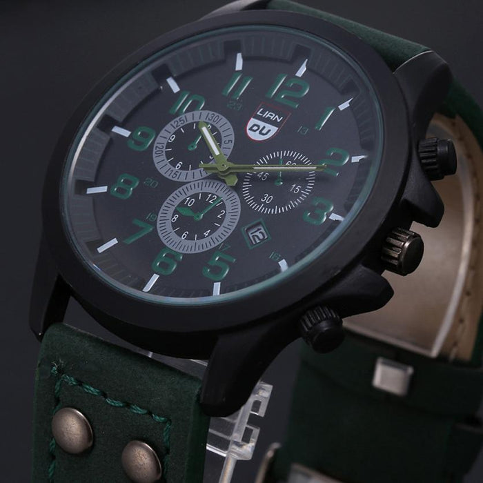Reloj clásico Vintage para hombre, relojes de acero inoxidable resistente al agua con fecha, correa de cuero, reloj deportivo de cuarzo militar, reloj masculino 