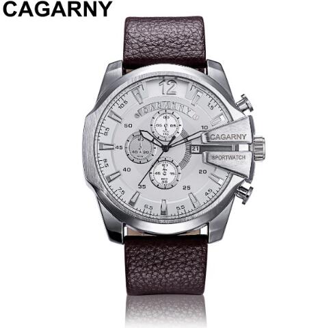 Cagarny Military Watches Men's Quartz Watch Leather Watchband Sports Wristwatches - eZthings USA WE SORT ALL THE CRAZIEST GADGETS, GIZMOS, TOYS & TECHNOLOGY, SO YOU DON'T HAVE TO.