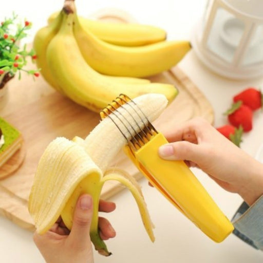 Stainless Steel Banana Cutter Fruit Vegetable Sausage Slicer Salad Sundaes Tools Cooking Tools Kitchen Accessories Gadgets - eZthings USA WE SORT ALL THE CRAZIEST GADGETS, GIZMOS, TOYS & TECHNOLOGY, SO YOU DON'T HAVE TO.