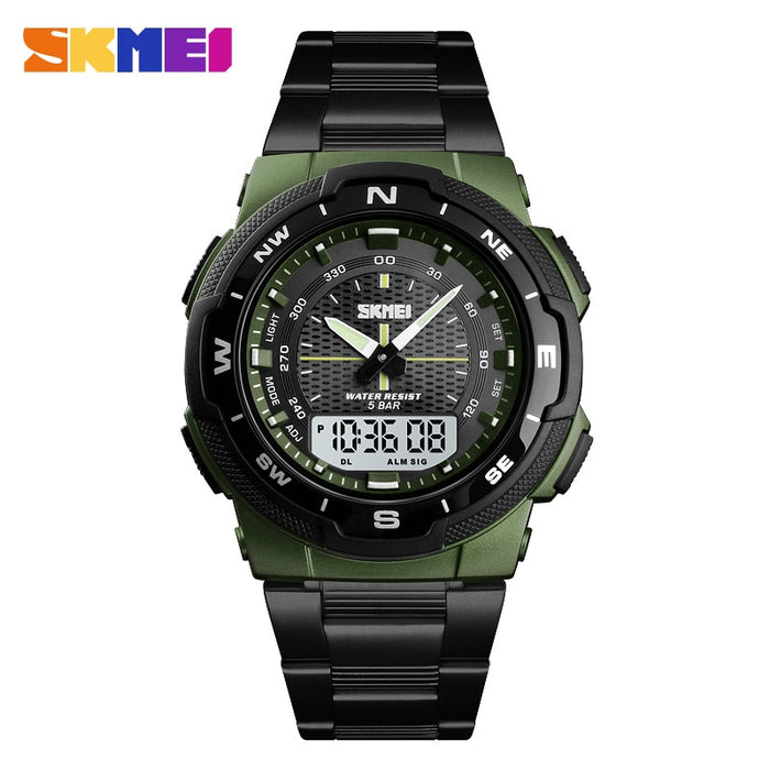 SKMEI 1370 Men Watch Fashion Quartz Sports Watches Stainless Steel Strap Men Watches Top Brand Luxury Business Waterproof Wrist Watch - eZthings USA WE SORT ALL THE CRAZIEST GADGETS, GIZMOS, TOYS & TECHNOLOGY, SO YOU DON'T HAVE TO.