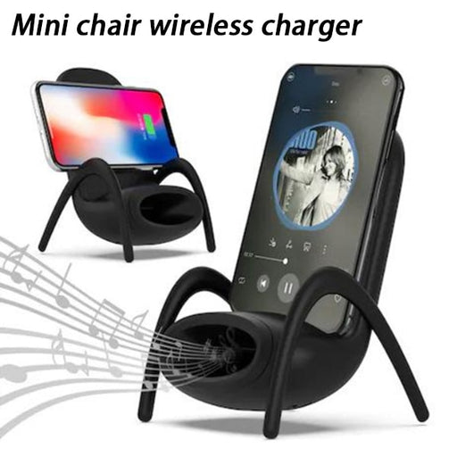 eThings Portable Mini Chair Wireless Charger Supply For All Phones Multipurpose Phone Stand With Musical Speaker Function Charger - eZthings USA WE SORT ALL THE CRAZIEST GADGETS, GIZMOS, TOYS & TECHNOLOGY, SO YOU DON'T HAVE TO.