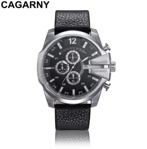 Cagarny Military Watches Men's Quartz Watch Leather Watchband Sports Wristwatches - eZthings USA WE SORT ALL THE CRAZIEST GADGETS, GIZMOS, TOYS & TECHNOLOGY, SO YOU DON'T HAVE TO.