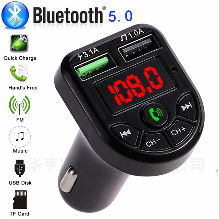 Coche mp3 BTE5 Receptor Bluetooth E5 Coche MP3 Transmisor FM Llamada manos libres 