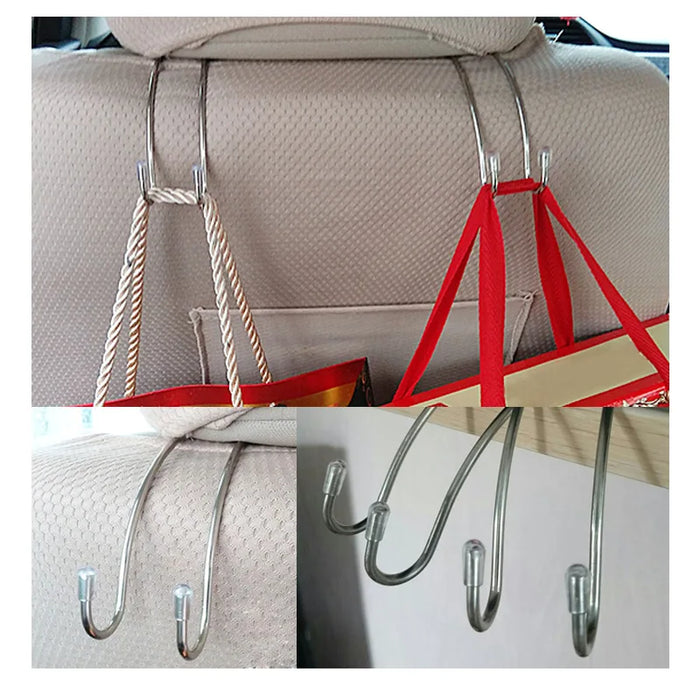 Clips Automotive Metal Car Seat Hook Auto Headrest Hanger Bag Holder for Car Bag Purse Cloth Grocery Storage Auto Fastener - eZthings USA WE SORT ALL THE CRAZIEST GADGETS, GIZMOS, TOYS & TECHNOLOGY, SO YOU DON'T HAVE TO.