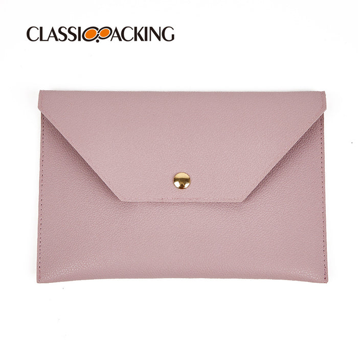 New Simple Large Capacity Envelope Bag Mobile Phone Lipstick Double Side Leather Carry On Bag Female Makeup Brush Storage Bag Brush Bag - eZthings USA WE SORT ALL THE CRAZIEST GADGETS, GIZMOS, TOYS & TECHNOLOGY, SO YOU DON'T HAVE TO.