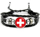 Country Flags Leather Bracelets - eZthings USA WE SORT ALL THE CRAZIEST GADGETS, GIZMOS, TOYS & TECHNOLOGY, SO YOU DON'T HAVE TO.