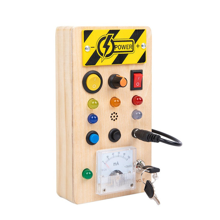 Montessori Busy Board Sensory Toys Wooden with LED Light Switch Control Board Travel Activities Kids Games for 2-4 Years Old - eZthings USA WE SORT ALL THE CRAZIEST GADGETS, GIZMOS, TOYS & TECHNOLOGY, SO YOU DON'T HAVE TO.