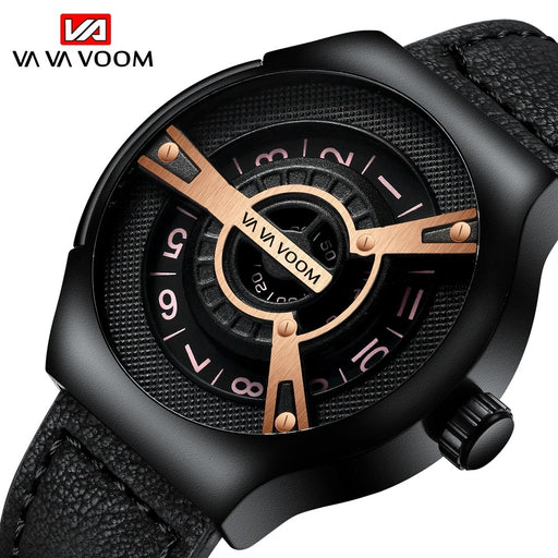 VAVA VOOM Brand VA-275 Creative Big Watch Men Fashions Sports Watches Men's Wrist Watch Men Luxury Casual Men Watch Leather Male Clock - eZthings USA WE SORT ALL THE CRAZIEST GADGETS, GIZMOS, TOYS & TECHNOLOGY, SO YOU DON'T HAVE TO.