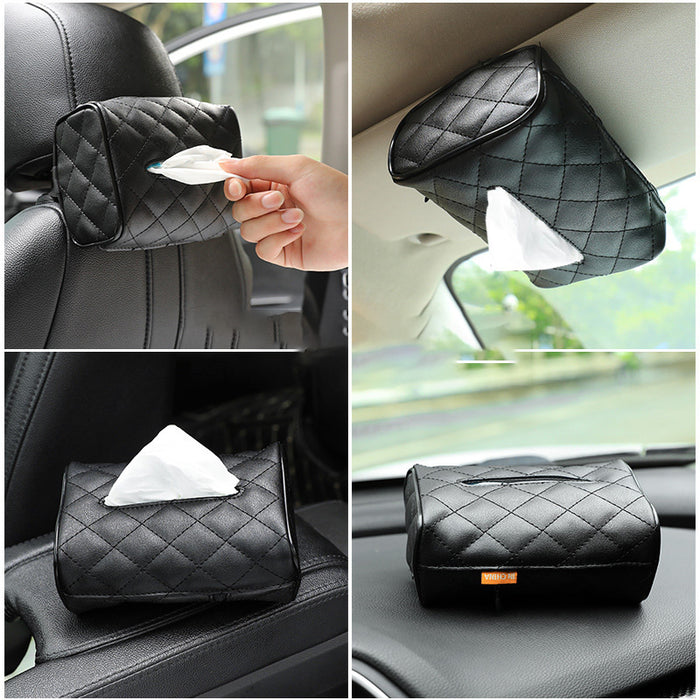 Car Tissue Box Car Hanging Tissue Box Car Supplies Creative Tissue Box Leather Tissue Bag - eZthings USA WE SORT ALL THE CRAZIEST GADGETS, GIZMOS, TOYS & TECHNOLOGY, SO YOU DON'T HAVE TO.