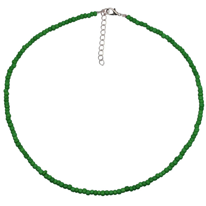 HangZhi New Bohemian Colorful Beads Weaving Handmade Baroque Simulated Pearl Necklace Clavicle Chain Choker Jewelry