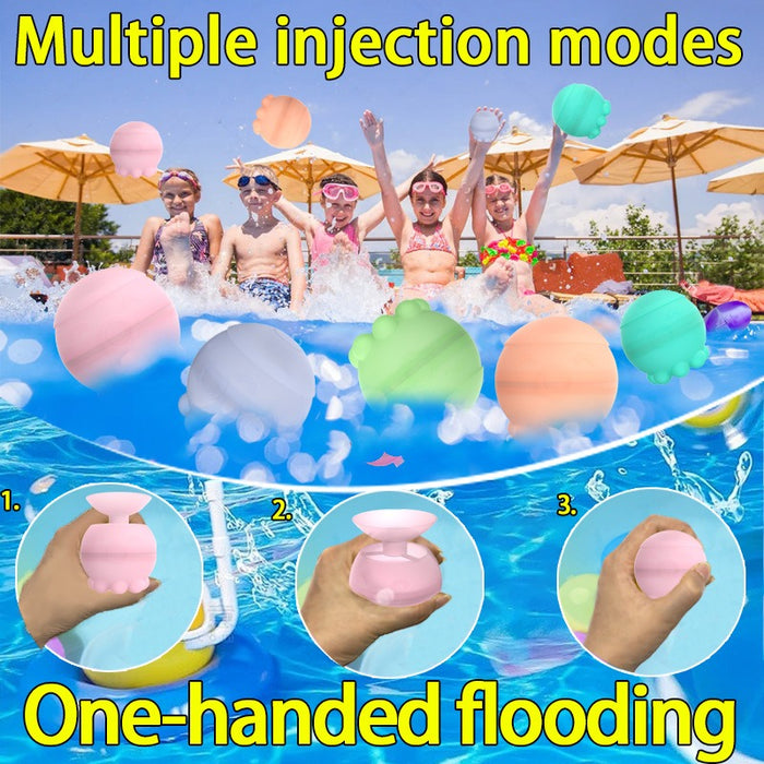 Octopus  Easy Self Closed Fast Quick Filling Silicone Water Bomb Balloons Reusable - eZthings USA WE SORT ALL THE CRAZIEST GADGETS, GIZMOS, TOYS & TECHNOLOGY, SO YOU DON'T HAVE TO.
