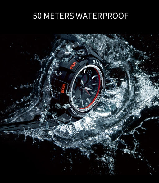 SMAEL 1702 Top Brand Luxury Sport Watch Men Digital Watches 5Bar Waterproof Military Dual Display Wristwatches Relogio Masculino - eZthings USA WE SORT ALL THE CRAZIEST GADGETS, GIZMOS, TOYS & TECHNOLOGY, SO YOU DON'T HAVE TO.
