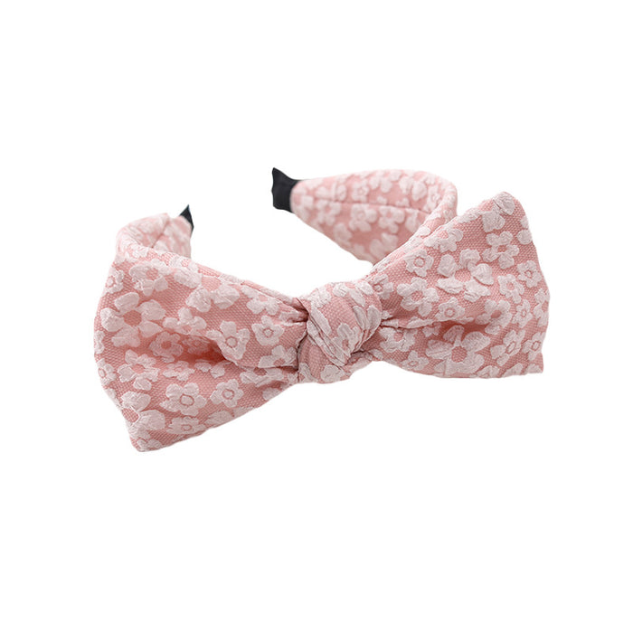 Tocado de moda coreana para mujer, banda para el pelo hecha a mano con lazo, diadema de hilo de encaje de seda negra, accesorios para el cabello