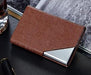 Itapkris Business ID Credit Card Holder For Women Men Fashion Brand Metal Aluminum Card Case PU Leather Porte Carte - eZthings USA WE SORT ALL THE CRAZIEST GADGETS, GIZMOS, TOYS & TECHNOLOGY, SO YOU DON'T HAVE TO.