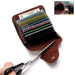 Genuine Leather Card Wallet for Men and Women Cowhide Business Card Holder Credit Card Purse - eZthings USA WE SORT ALL THE CRAZIEST GADGETS, GIZMOS, TOYS & TECHNOLOGY, SO YOU DON'T HAVE TO.