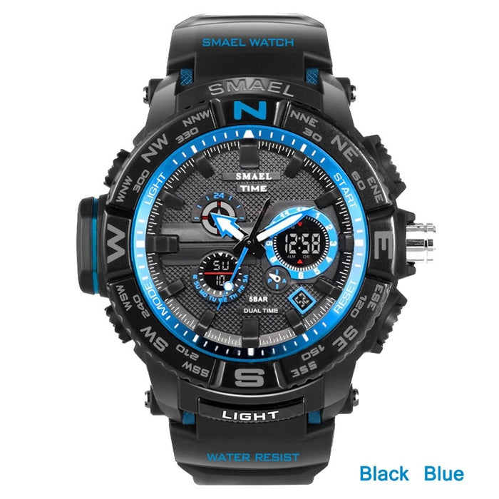 men sport watches SMAEL 1531 brand dual display watch men LED digital analog electronic quartz watches 30M waterproof male clock - eZthings USA WE SORT ALL THE CRAZIEST GADGETS, GIZMOS, TOYS & TECHNOLOGY, SO YOU DON'T HAVE TO.