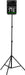 Digital thermometer on a stand with a white background