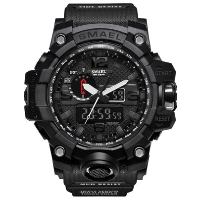 Dual Display Mens Military Quartz Wristwatch Men Resistant Sports Digital Watch - eZthings USA WE SORT ALL THE CRAZIEST GADGETS, GIZMOS, TOYS & TECHNOLOGY, SO YOU DON'T HAVE TO.