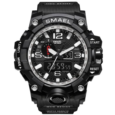 Dual Display Mens Military Quartz Wristwatch Men Resistant Sports Digital Watch - eZthings USA WE SORT ALL THE CRAZIEST GADGETS, GIZMOS, TOYS & TECHNOLOGY, SO YOU DON'T HAVE TO.