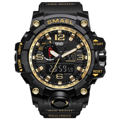 Dual Display Mens Military Quartz Wristwatch Men Resistant Sports Digital Watch - eZthings USA WE SORT ALL THE CRAZIEST GADGETS, GIZMOS, TOYS & TECHNOLOGY, SO YOU DON'T HAVE TO.