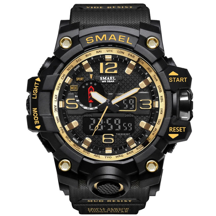 Dual Display Mens Military Quartz Wristwatch Men Resistant Sports Digital Watch - eZthings USA WE SORT ALL THE CRAZIEST GADGETS, GIZMOS, TOYS & TECHNOLOGY, SO YOU DON'T HAVE TO.