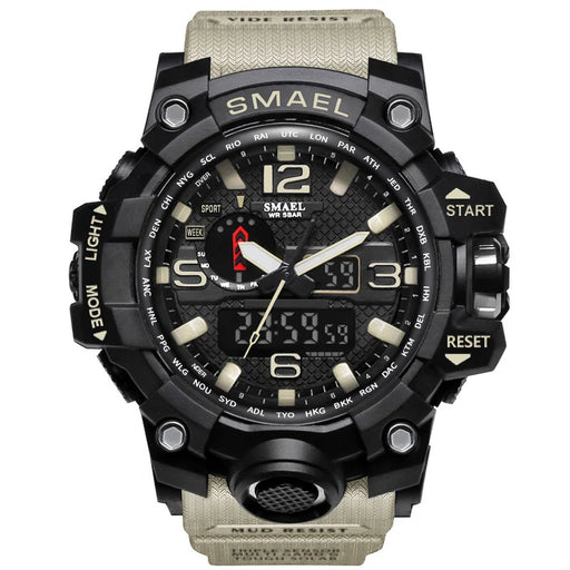 Dual Display Mens Military Quartz Wristwatch Men Resistant Sports Digital Watch - eZthings USA WE SORT ALL THE CRAZIEST GADGETS, GIZMOS, TOYS & TECHNOLOGY, SO YOU DON'T HAVE TO.