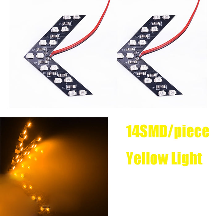 2pcs Arrow Panel 14 SMD LED Car Side Mirror Indicator Light Auto Turn Signal Light Car Styling LED Rear View Mirror AE - eZthings USA WE SORT ALL THE CRAZIEST GADGETS, GIZMOS, TOYS & TECHNOLOGY, SO YOU DON'T HAVE TO.