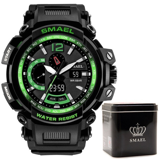 SMAEL 1702 Top Brand Luxury Sport Watch Men Digital Watches 5Bar Waterproof Military Dual Display Wristwatches Relogio Masculino - eZthings USA WE SORT ALL THE CRAZIEST GADGETS, GIZMOS, TOYS & TECHNOLOGY, SO YOU DON'T HAVE TO.