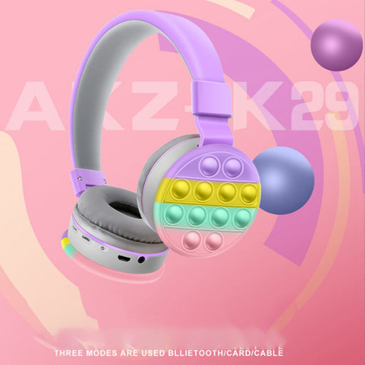 eThings Decompression Cute AKZ-K29 Net Red Bluetooth Head-Mounted Private Model Headset Headset Stereo Folding - eZthings USA WE SORT ALL THE CRAZIEST GADGETS, GIZMOS, TOYS & TECHNOLOGY, SO YOU DON'T HAVE TO.