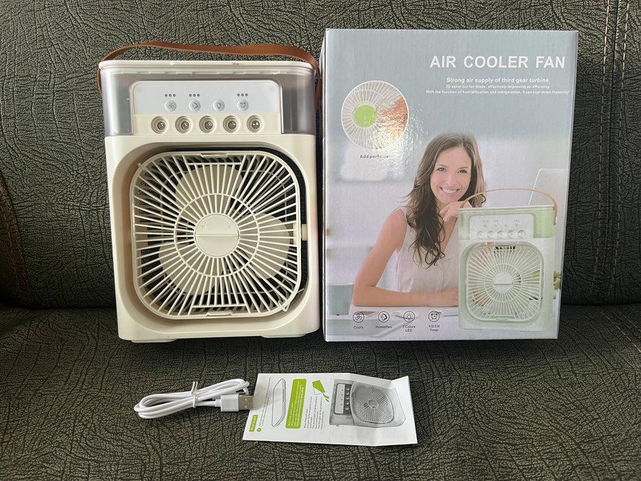 eThings Desktop Electric Fan Air Cooler Water Cooling Spray Fan Portable Air Conditioner USB Humidification Fan Mini Air Humidifier