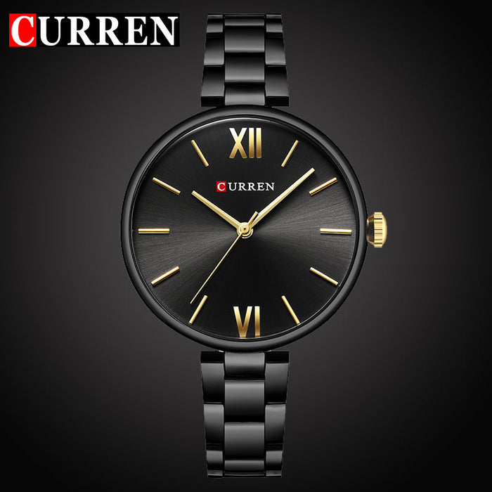 CURREN Women Watch Quartz Female clock Casual Fashion Stainless Steel Strap Watch - eZthings USA WE SORT ALL THE CRAZIEST GADGETS, GIZMOS, TOYS & TECHNOLOGY, SO YOU DON'T HAVE TO.